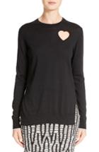 Women's Proenza Schouler Heart Cotton & Silk Blend Sweater - Black
