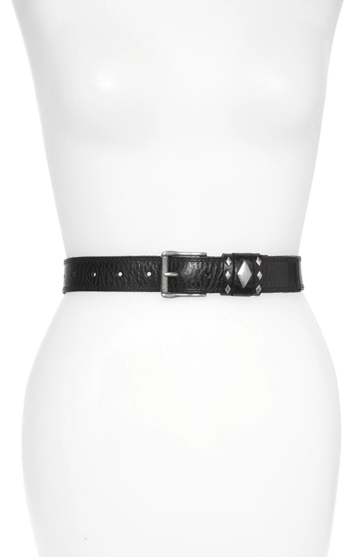 Women's Gucci Gg Marmont Crystal Buckle Leather Belt
