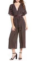 Women's Socialite Dolman Sleeve Deep-v Crop Jumpsuit - Black