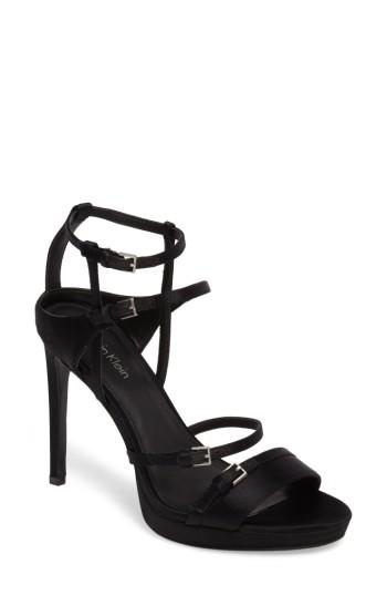 Women's Calvin Klein Shantell Strappy Platform Sandal M - Black