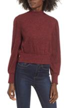 Women's One Clothing Rib Knit Banded Top - Burgundy