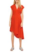Women's Topshop Emily Asymmetrical Wrap Dress Us (fits Like 0) - Red