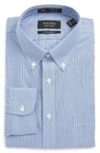 Men's Nordstrom Men's Shop Smartcare(tm) Traditional Fit Stripe Dress Shirt .5 32 - Blue