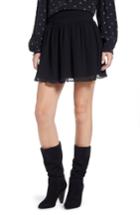 Women's Something Navy Pleated Flounce Miniskirt - Black