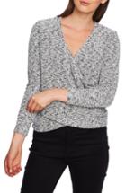 Women's 1.state Wrap Front Boucle Knit Top - White
