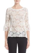Women's Oscar De La Renta High/low Lace Blouse