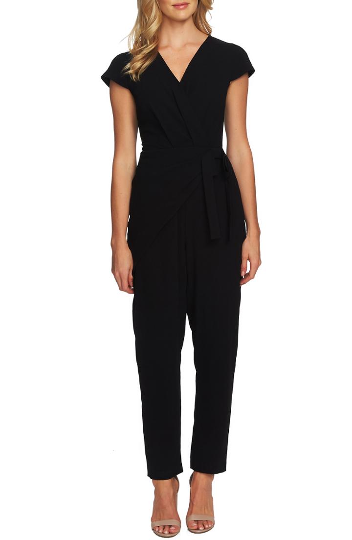 Women's Cece Wrap Front Jumpsuit - Black