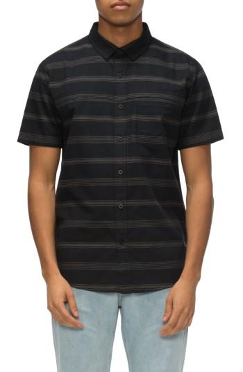 Men's Tavik Shin Stripe Shirt, Size - Black