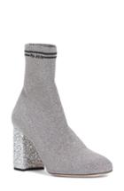 Women's Miu Miu Logo Sock Bootie .5us / 34.5eu - Metallic