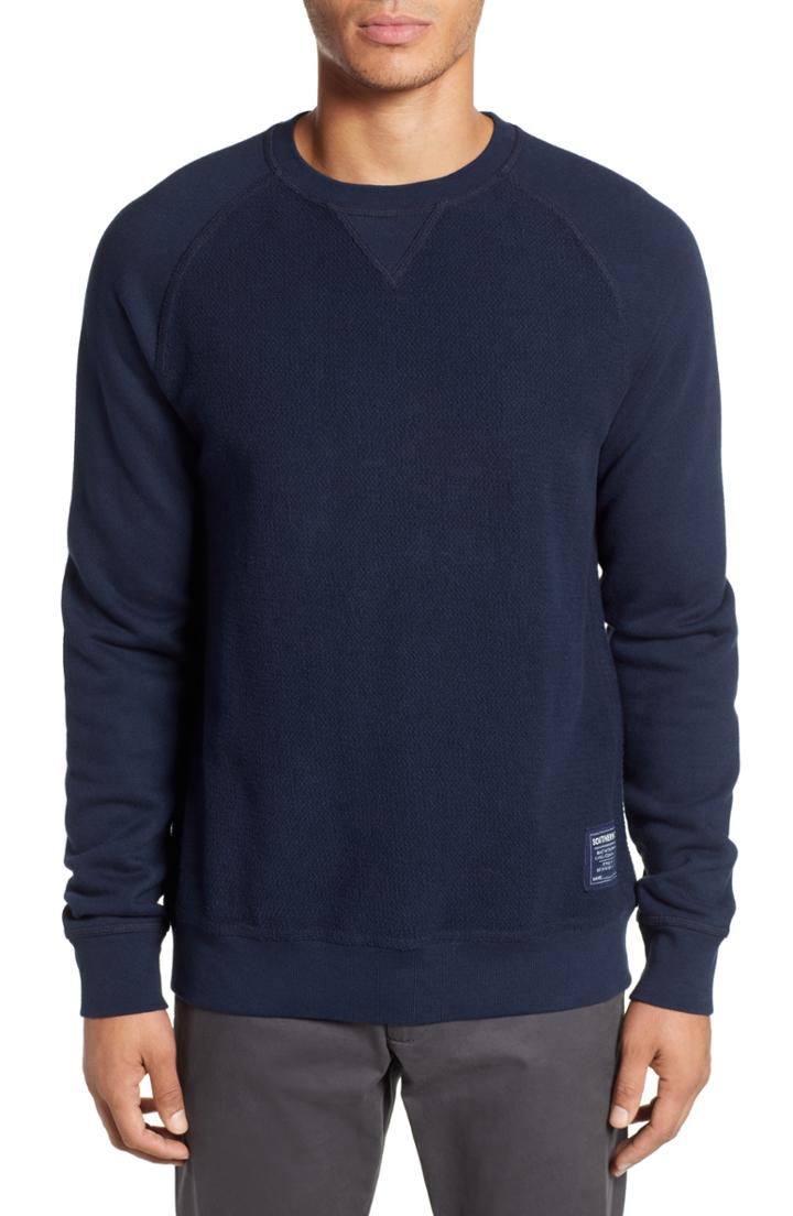 Men's Southern Tide Cliff Cottage Fleece Pullover - Blue