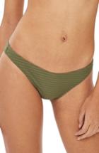 Women's Topshop Wide Ribbed High Leg Bikini Bottoms Us (fits Like 0-2) - Green