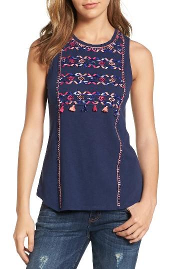 Women's Lucky Brand Embroidered Cotton Tank