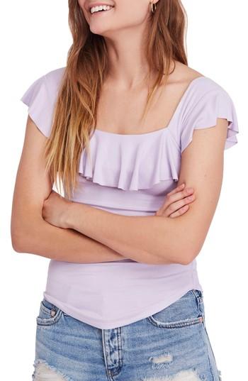 Women's Free People Last Call Ruffle Top - Purple