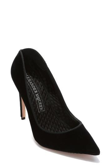 Women's Alexander Mcqueen Pointy Toe Pump .5us / 36.5eu - Black