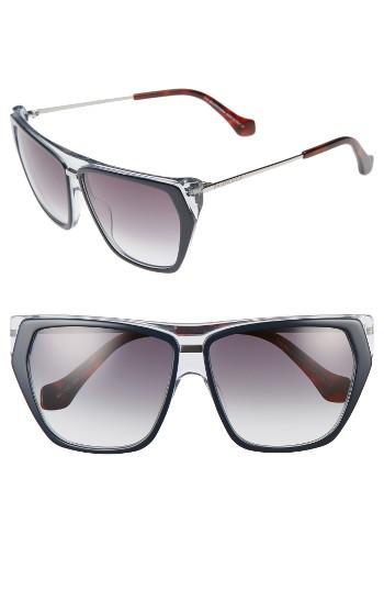 Women's Balenciaga 58mm Gradient Sunglasses - Blu Crys/ Havana/ Grdient Smke
