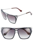 Women's Balenciaga 58mm Gradient Sunglasses - Blu Crys/ Havana/ Grdient Smke