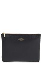 Delfonics Quitterie Medium Faux Leather Pouch - Black