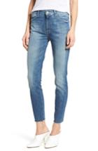 Women's Mother The Looker High Waist Frayed Ankle Jeans - Blue