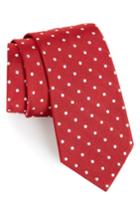 Men's Gitman Polka Dot Silk Tie, Size X-long - Red