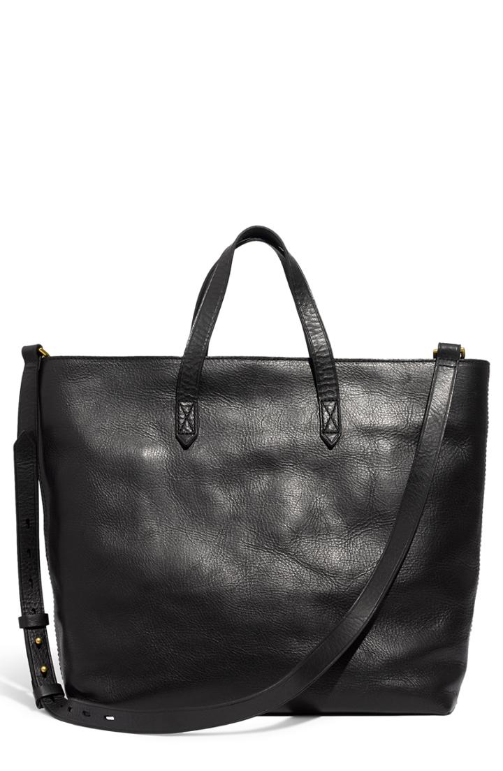 Madewell Zip Top Transport Leather Carryall - Beige