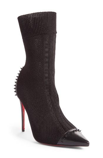 Women's Christian Louboutin Dovi Dova Spiked Pointy Toe Bootie