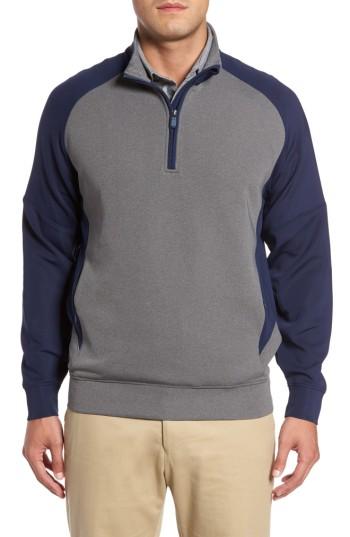 Men's Bobby Jones R18 Chapman Tech Quarter Zip Pullover - Blue