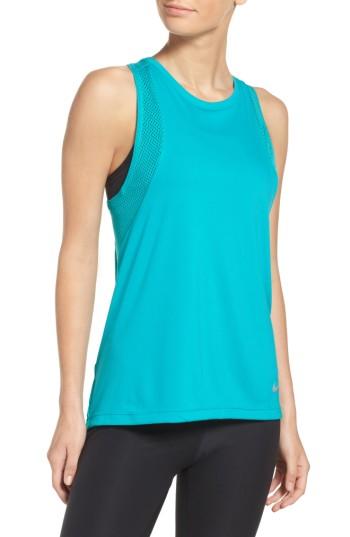 Women's Nike Dry Miler Running Tank - Green