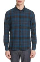 Men's Norse Projects Osvald Textured Check Flannel Shirt - Blue