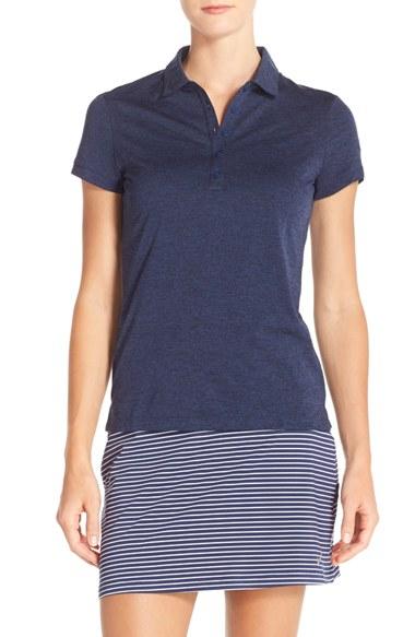 Women's Nike 'victory Texture' Golf Polo - Blue
