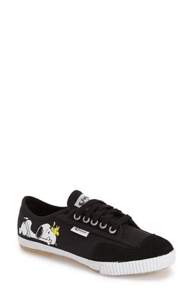 Women's Feiyue. 'fe Lo - Peanuts' Canvas Sneaker M - Black