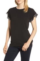 Women's Michael Michael Kors Sequin Ruffle Top - Black
