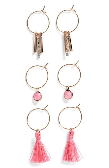 Women's Topshop 3-pack Charm Hoops