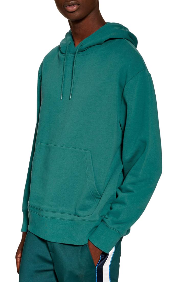 Men's Topman Hoodie - Blue/green