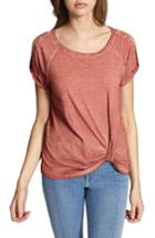 Women's Sanctuary Adrienne Side Twist Cotton Blend Top