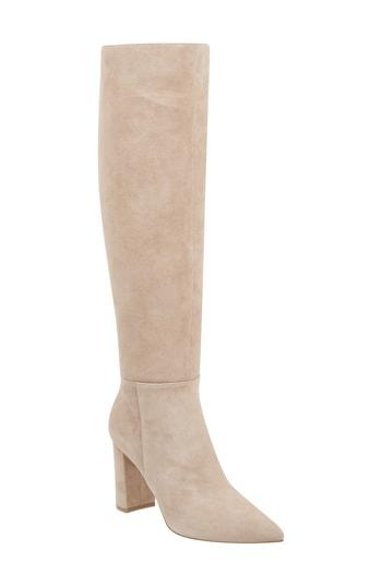 Women's Marc Fisher D Ulana Knee High Boot, Size 5 M - Beige