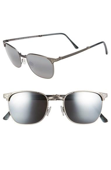 Men's Maui Jim 'stillwater' 52mm Polarized Sunglasses - Antique Pewter/neutral Grey