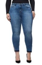 Women's Good American Good Legs High Rise Split Hem Crop Skinny Jeans