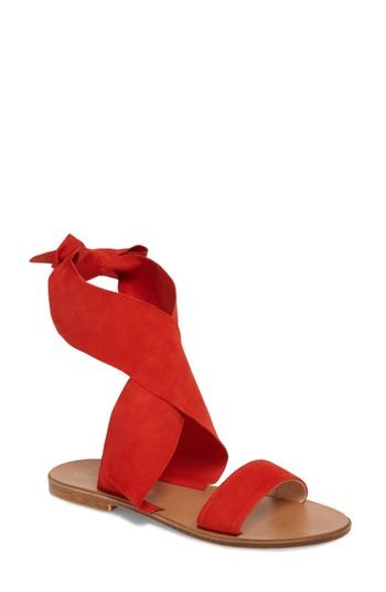 Women's Seychelles Cruisin Ankle Wrap Sandal M - Red