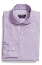 Men's Bugatchi Shaped Fit Geometric Dress Shirt - Purple