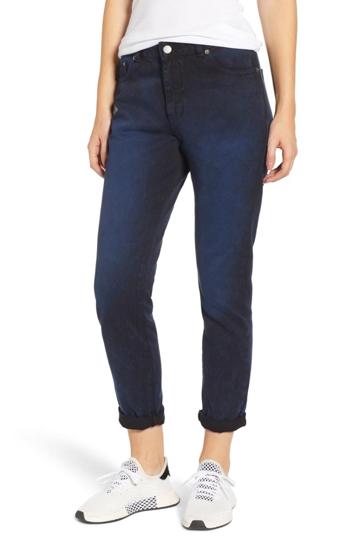 Women's Dr. Denim Supply Co. Pepper Cuffed Straight Leg Jeans - Blue