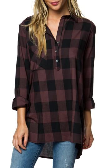 Women's O'neill Stellar Longline Flannel Top