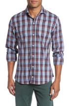 Men's Ledbury Classic Fit Currant Plaid Sport Shirt, Size - Red