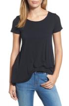 Women's Caslon Blouson High/low Tee - Black