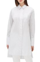Women's Lafayette 148 New York Marvin Boulevard Stripe Boyfriend Shirt