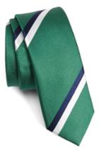 Men's The Tie Bar Ad Stripe Silk Tie, Size - Green
