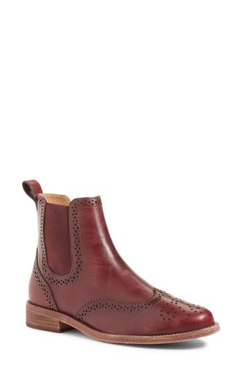Women's Madewell Ainsley Chelsea Bootie M - Burgundy