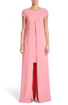 Women's St. John Evening Overlay Crepe A-line Gown