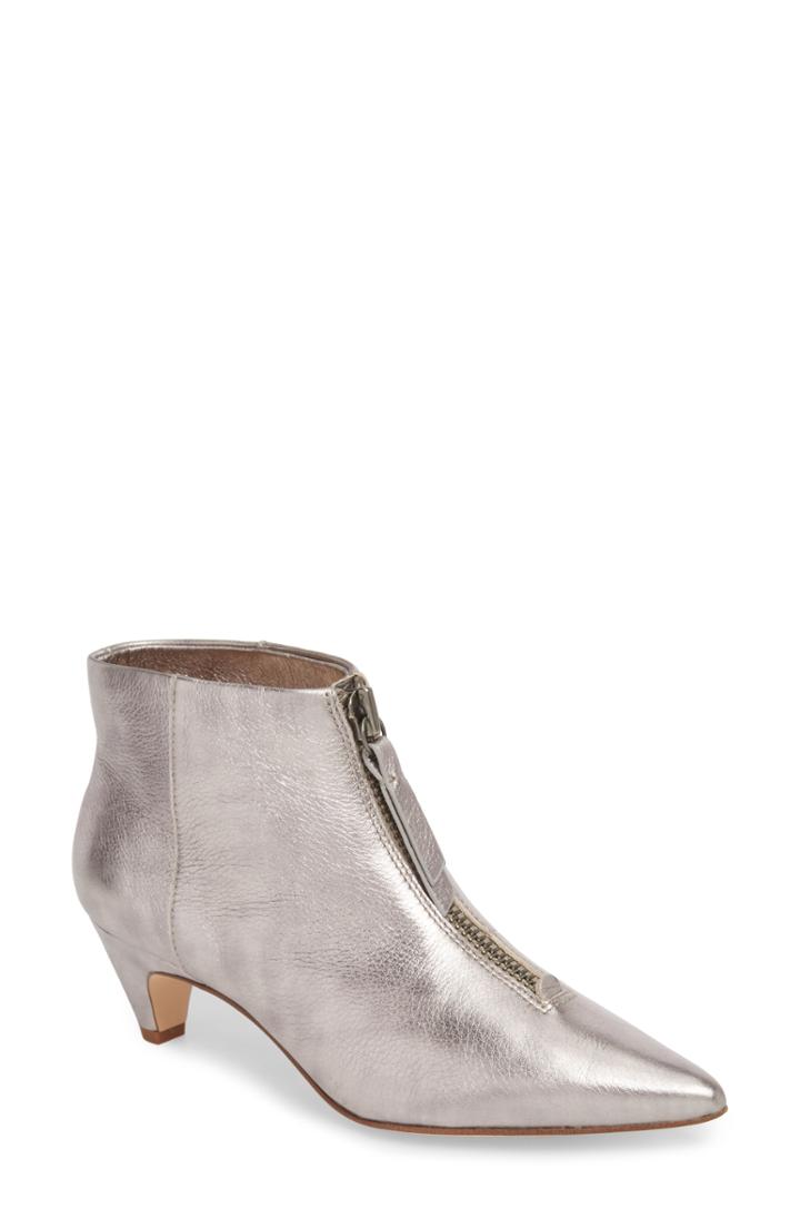 Women's Splendid Nestor Pointy Toe Kitten Heel Bootie .5 M - Metallic