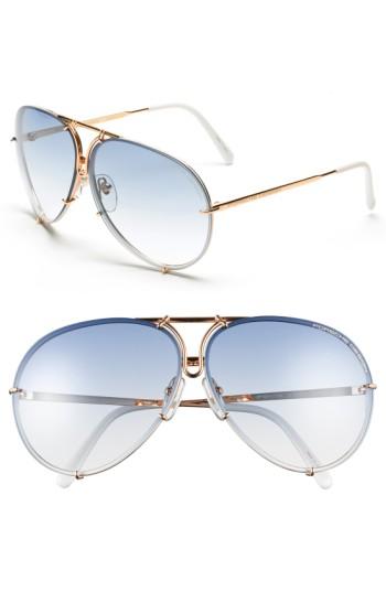 Men's Porsche Design P8478 66mm Aviator Sunglasses -