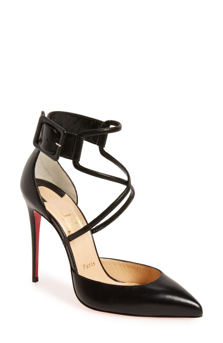 Women's Christian Louboutin 'suzanna' Pointy Toe Pump Us / 36eu - Black